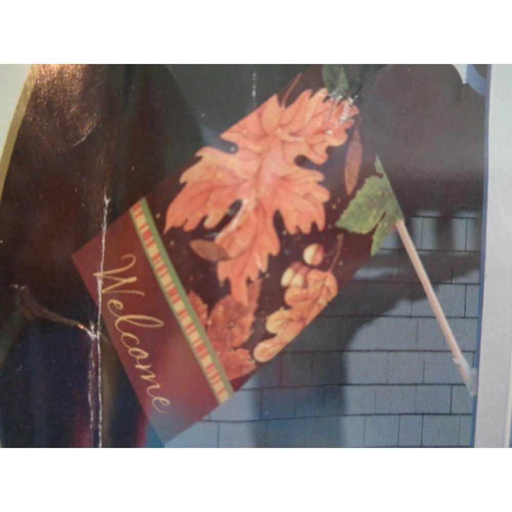Large Yard Garden Flag Welcome Autumn Leaves 28x40"